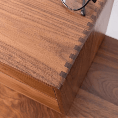 Wooden 2-Layer Desktop Storage Box with Drawer for Office Documents